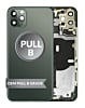 Stock up on the Back Housing Frame in Midnight Green, OEM Pull B Grade, with small components pre-installed for iPhone 11 Pro Max.