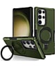 Hard PC Shockproof Case w /Ring Holder - GREEN for Galaxy S23 Ultra (Only Ground Shipping)