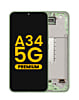 OLED Assembly with Frame for Galaxy A34 5G (A346 / 2023) (AWESOME LIME) (Premium)