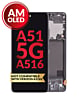 OLED Assembly with Frame for Galaxy A51 5G (A516 / 2020) (PRISM CUBE BLACK) (Non Verizon) (Aftermarket OLED)