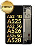 OLED Assembly with Frame (AWESOME BLACK) (Premium) for Galaxy A52 4G (A525 / 2021) / A52 5G (A526 / 2021) / A52s 5G (A528 / 2021)