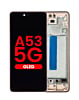 Grab the wholesale deals on the OLED Assembly with Frame for Galaxy A53 5G, model A536 from 2022, 6.46 inches, in Awesome Peach – Aftermarket OLED.