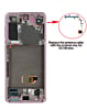 OLED Assembly with Frame for Galaxy S21 G991 (PHANTOM VIOLET) (Service Pack)