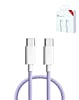 USB C-C Charging Cable for iPhone 16 / 15 Series (PURPLE) (3ft) (27W) (Only Ground Shipping)