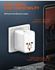 LDNIO Z8 3 USB Ports GaN All in One Universal Travel Adapter (Integrated US/UK/EU/AU) (45W) (Only Ground Shipping)