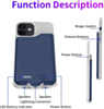 Soft Rubber Slim Charging Case (5500 mAh) for iPhone 12 Pro Max (BLUE) (Only Ground Shipping)