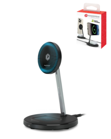 PowerPeak 2-in-1 Wireless MagCharge Station (15W) (Only Ground Shipping)