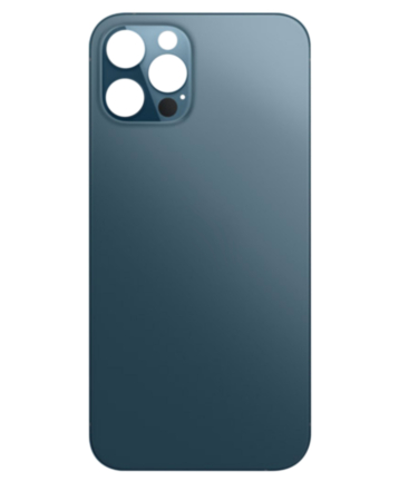 Back Glass with Bigger Camera Hole for iPhone 12 Pro Max (NO LOGO) (PACIFIC BLUE)