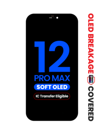 OLED Assembly for iPhone 12 Pro Max (Aftermarket Soft / QV8) (IC Transfer Eligible) (Exclusive OLED Breakage Warranty)