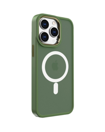 New Magnetic Wireless Charging Case - DARK GREEN for iPhone 13 Pro (Only Ground Shipping)