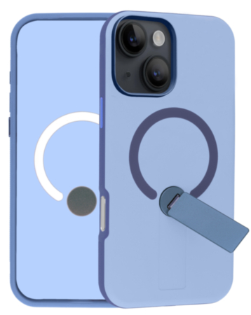Shockproof Rugger Magnetic Case with Kickstand (BLUE) for iPhone 13 / 14 (Only Ground Shipping)