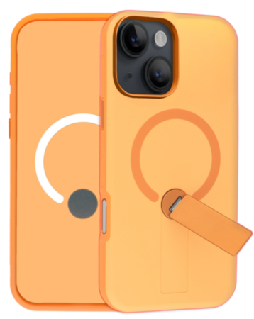 Shockproof Rugger Magnetic Case with Kickstand (ORANGE) for iPhone 13 / 14 (Only Ground Shipping)