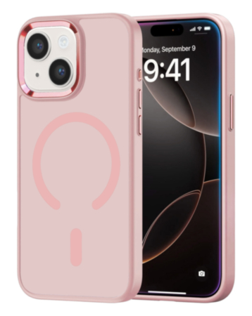 New Magnetic Wireless Charging Case with IC Chip (PINK) for iPhone 13 / 14 (Only Ground Shipping)