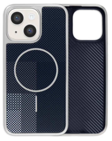 Woven Color Pattern Case (NAVY BLUE) for iPhone 14 / 13 (Only Ground Shipping)