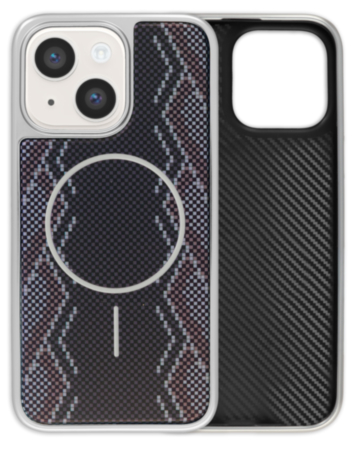 Woven Color Pattern Case (BLACK & GRAY) for iPhone 14 / 13 (Only Ground Shipping)