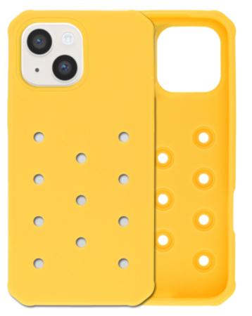Charm Built Silicone Case (YELLOW) for iPhone 13 / 14 / 16e / 17e (Only Ground Shipping)