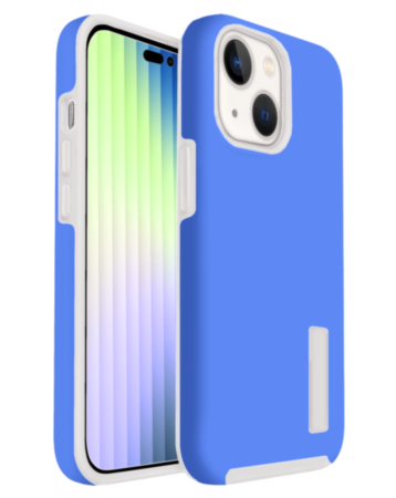 iPhone 14 Plus /15 Plus Dual Layer Protection Case - LIGHT BLUE (Only Ground Shipping)
