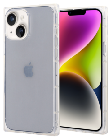 iPhone 14 Plus / 15 Plus Square Clear Case - CLEAR (Only Ground Shipping)