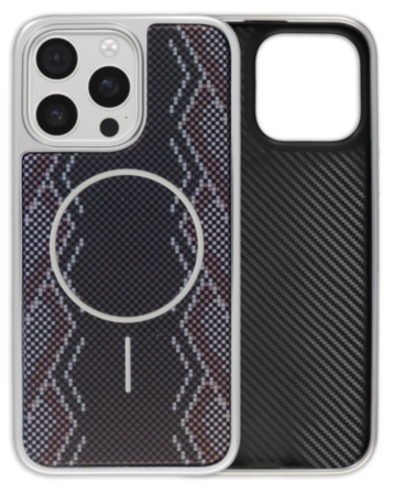 Woven Color Pattern Case (BLACK & GRAY) for iPhone 14 Pro Max (Only Ground Shipping)