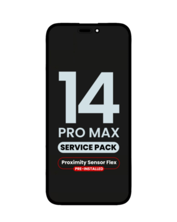 Grab the wholesale deals on the OLED Assembly with Proximity Sensor Flex Pre-Installed for iPhone 14 Pro Max, service pack.