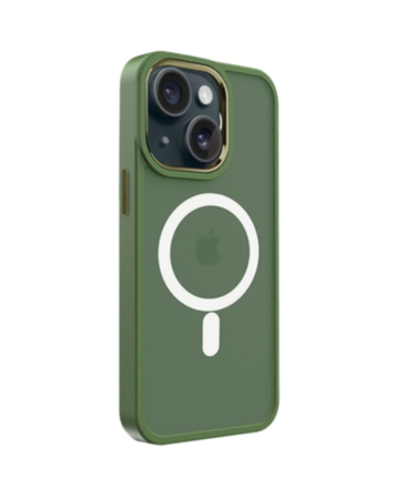New Magnetic Wireless Charging Case - DARK GREEN for iPhone 15 (Only Ground Shipping)