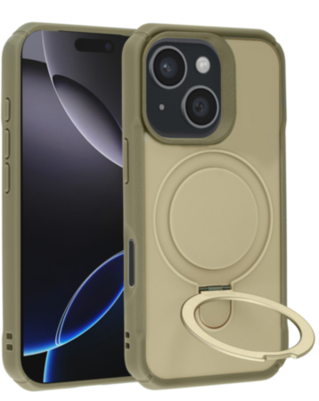 Shockproof Case with Magnetic Kickstand for iPhone 17E / 16E / 15 / 14 / 13 (KHAKI) (Only Ground Shipping)