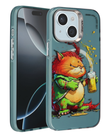 Animal Graffiti Design Wireless Charging Case - Style 10 for iPhone 15 (Only Ground Shipping)