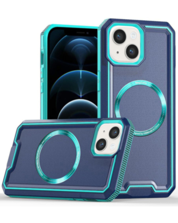 Non-Slip Translucent Matte Wireless Charging Case - BLUE for iPhone 15 (Only Ground Shipping)