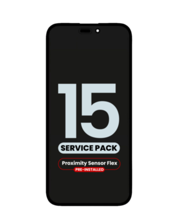 Grab the wholesale deals on the OLED Assembly with Proximity Sensor Flex Pre-Installed for iPhone 15 in the service pack version.