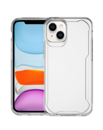 iPhone 14 Plus / 15 Plus Luxury TPU Hybrid Protection Case - CLEAR (Only Ground Shipping)