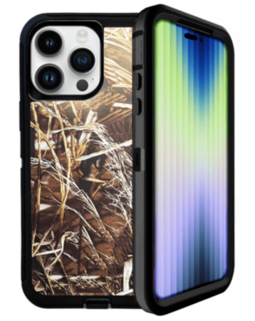 Heavy Duty Case for iPhone 15 Pro (CAMO BLACK) (Only Ground Shipping)