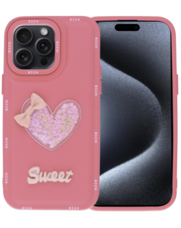 Luxury Sweet Fancy Soft Case - PINK for iPhone 15 Pro (Only Ground Shipping)