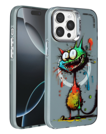 Animal Graffiti Design Wireless Charging Case - Style 9 for iPhone 15 Pro (Only Ground Shipping)
