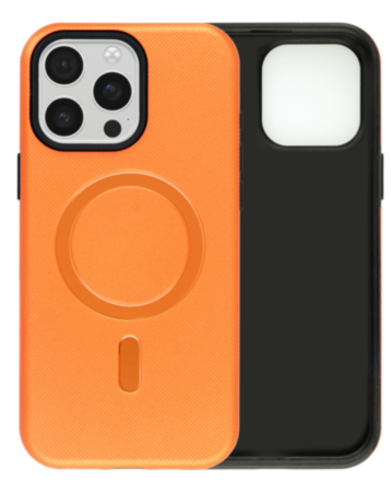 Soft Touch Matte Finish MagSafe Case (ORANGE) for iPhone 15 Pro Max (Only Ground Shipping)