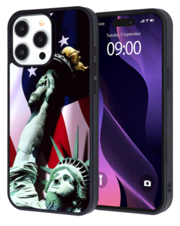 Printing Aluminum Plate Case - Statue of Liberty for iPhone 15 Pro (Only Ground Shipping)