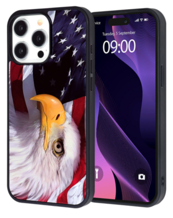 Printing Aluminum Plate Case - EAGLE for iPhone 15 Pro (Only Ground Shipping)