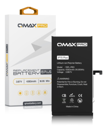 Shop the QMAX Pro Replacement Battery for iPhone 15 Plus.
