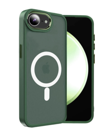New Magnetic Wireless Charging Case - (DARK GREEN) for iPhone 16e / 17e (Only Ground Shipping)