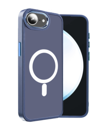 New Magnetic Wireless Charging Case - (NAVY BLUE) for iPhone 16e / 17e (Only Ground Shipping)