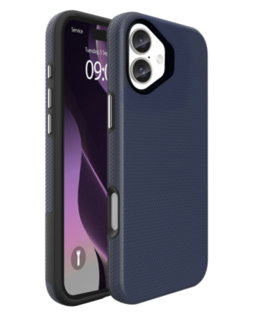 Shock Absorption Protective Dual Layer Case (BLUE) for iPhone 16 Plus (Only Ground Shipping)