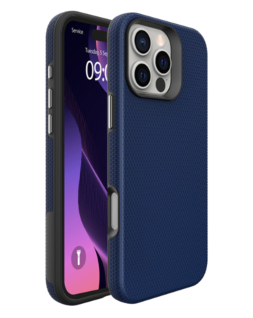 Shock Absorption Protective Dual Layer Case (BLUE) for iPhone 16 Pro (Only Ground Shipping)