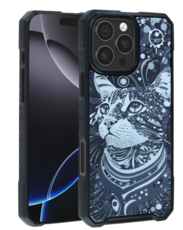 Cyber Magnetic DIY Series Cases - CAT for iPhone 16 Pro (Only Ground Shipping)