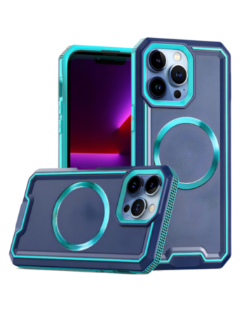 Non - Slip Translucent Matte Wireless Charging Case - BLUE for iPhone 16 Pro / 17 (Only Ground Shipping)