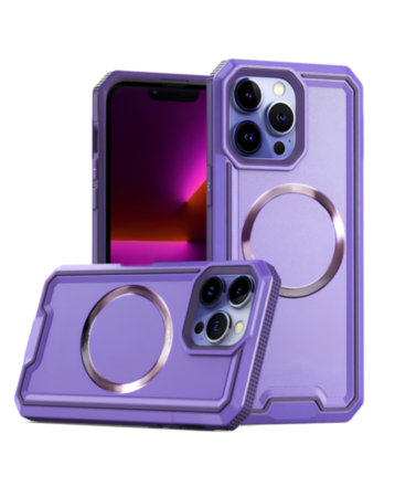 Non - Slip Translucent Matte Wireless Charging Case - PURPLE for iPhone 16 Pro / 17 (Only Ground Shipping)