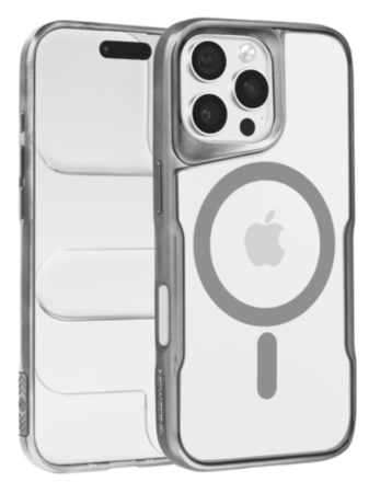 Glossy & Transparent Magnetic Case - SILVER for iPhone 16 Pro (Only Ground Shipping)