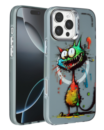 Animal Graffiti Design Wireless Charging Case - Style 9 for iPhone 16 Pro (Only Ground Shipping)