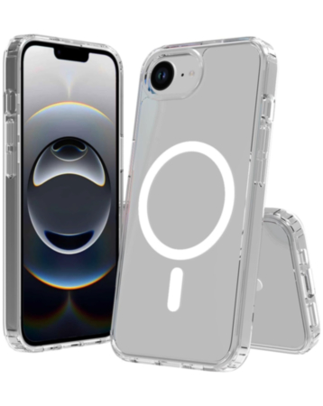 Wireless Charging Clear Case (Full Bottom Close) for iPhone 16e / 17e (Only Ground Shipping)