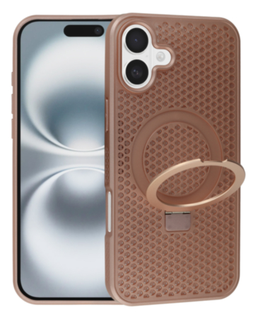 Heat Dissipation Case with Kickstand - PINK for iPhone 16 Plus (Only Ground Shipping)