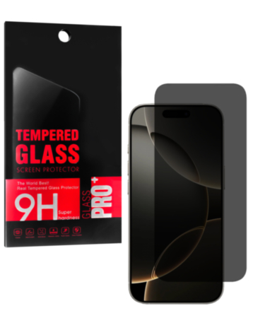 iPhone 16 Pro / 17 / 17 Pro Privacy Tempered Glass (2.5D / 1 Piece)