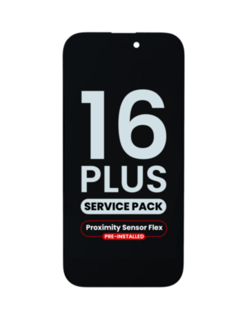 Order the OLED Assembly with Proximity Sensor Flex Pre-Installed for iPhone 16 Plus, Service Pack.